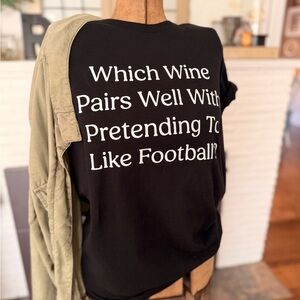 Bella Canvas Classic Black Tee with Football Saying